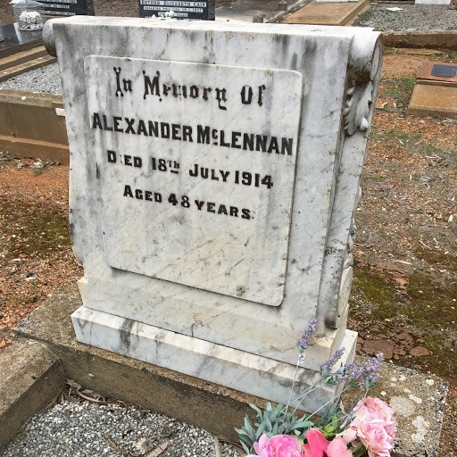 Photo of headstones/Alexander McLennan d1914 hdtsn Coolamon cem